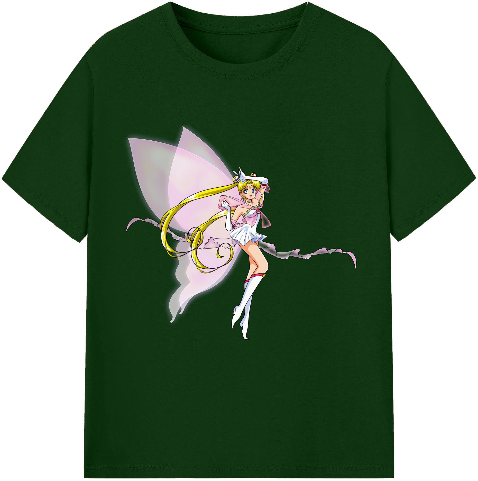 （画像用） 美少女戦士セーラームーン 月野 うさぎ つきの うさぎ Sailor Moon Tsukino Usagi 綿100％半袖Tシャツ（フロントプリント）